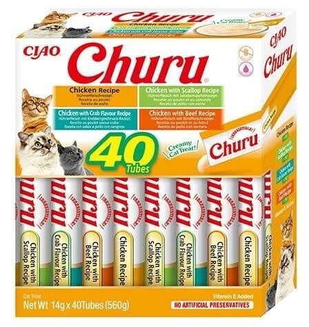 INABA Churu for cats mixed flavours with chciken 40x14g