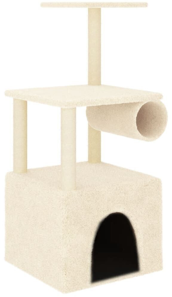 vidaXL Arbre à chat avec griffoirs en sisal 109,5 cm crème (172058)