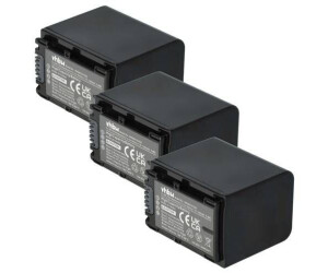 vhbw 3x Li-Ion Akku Set 1300mAh (7.2V) kompatibel mit Kamera Sony Handycam NEX-VG30EH, NEX-VG900, NEX-VG900E, DCR-SX22E, HDR-CX220E Ersatz für
