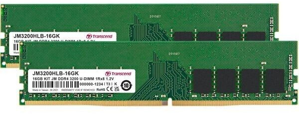 Transcend 16GB DDR4-3200 CL22 (JM3200HLB-16GK)