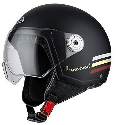 NZI Vintage 3 Helmet triband black/burgundy matt