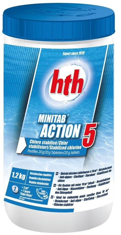 HTH MiniTab Action 5 pastilles 20 g - 1,2 kg