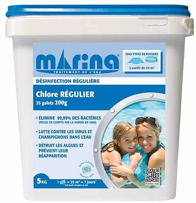Marina Chlore multifonction galets 200 g - 5 kg