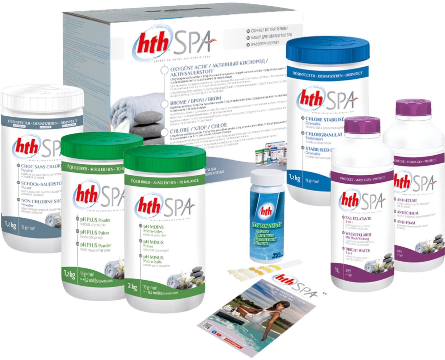 HTH Spa - Coffret kit traitement au chlore - 7,6 kg