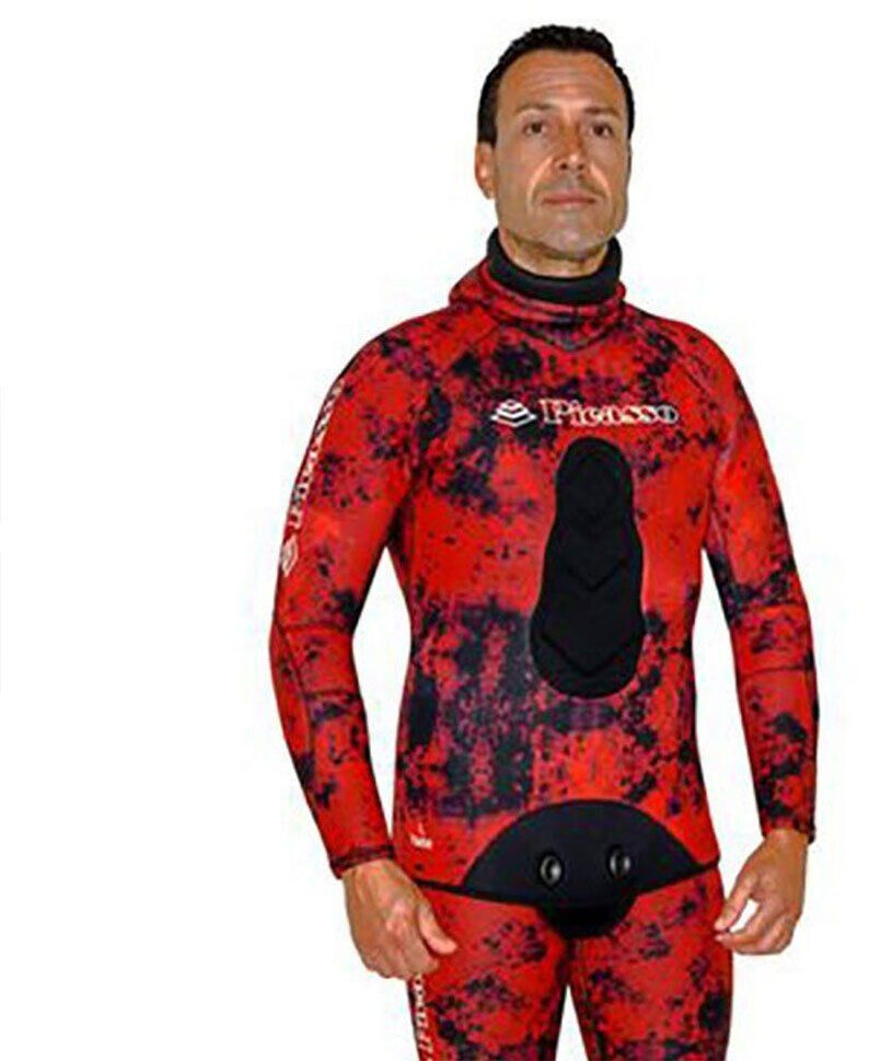 Picasso Camo Blood Spearfishing Jacket 5 Mm (MERFATJBLC5) red#black