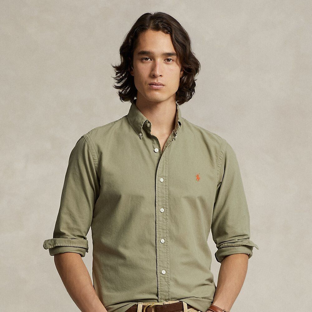 Polo Ralph Lauren Dyed custom fit oxford shirt green (546349)