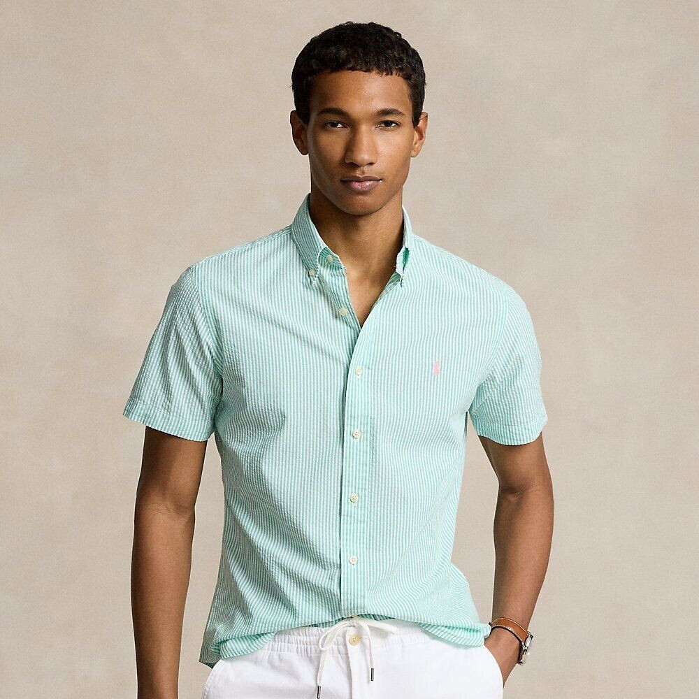 Seersucker ralph lauren shirt cheap