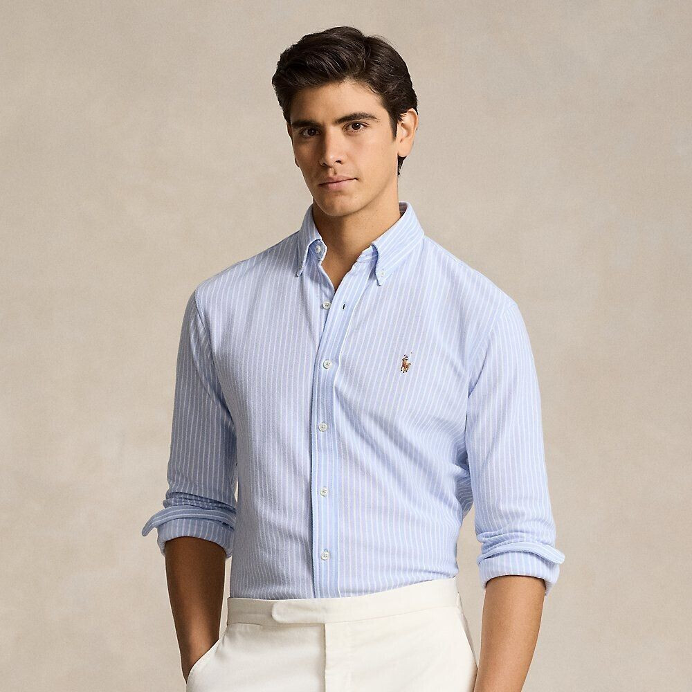 Buy Polo Ralph Lauren Cotton pique oxford shirt with stripes blue 661410 from 154.00 Today Best Deals on idealo