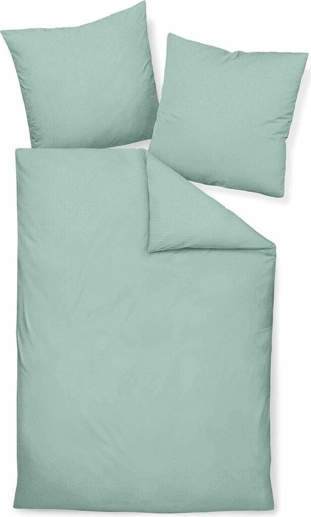 Janine Design Mako-Soft-Seersucker Bettwäsche In Denimblau – 1x Bettbezug 155x220 Cm + 1x Kissenbezug 80x80 Cm