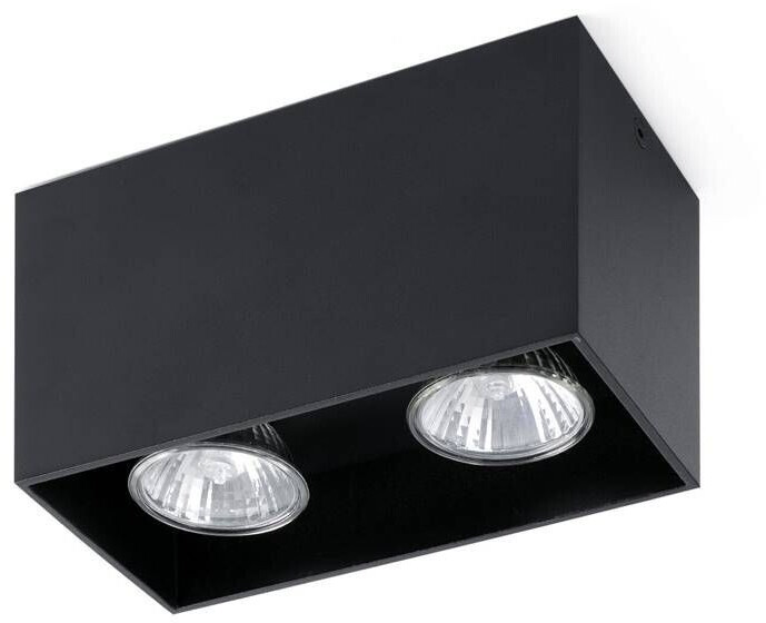 Faro 63273 surface-mounted light TECTO 2L GU10 8W aluminum matt black L:16.5cm H:9.5cm dimmable