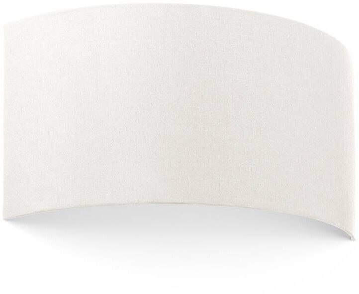 Faro 66415 wall light COTTON R E27 15W steel matt white, textile beige L:37cm H:20cm dimmable
