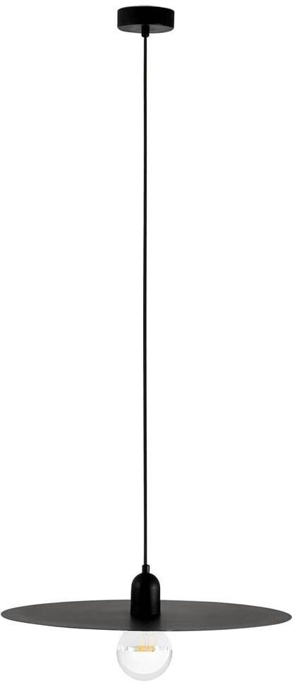 Faro 68145 hanging light PLAT E27 15W steel matt black L:50cm H:159cm Ø50cm dimmable