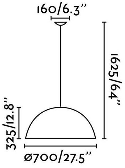 Faro 28399 hanging light MAGMA E27 15W fiberglass matt white H: 232.5cm Ø70cm dimmable