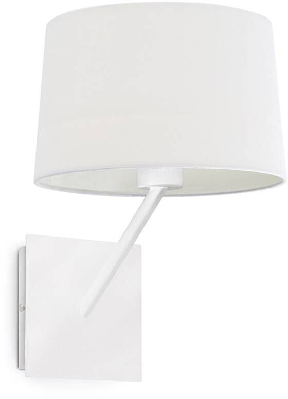 Faro 28413 wall light HANDY E27 15W steel matt white, textile white L:24cm H:32.5cm dimmable