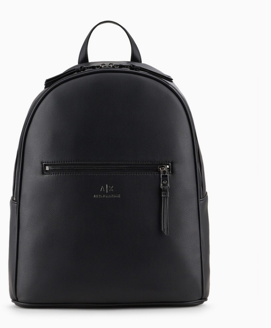 Armani leather backpack discount