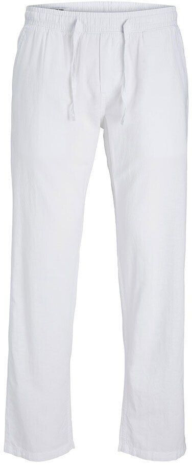 Jack & Jones Kane Summer Linen Blend Joggers (12248606) BrightWhite