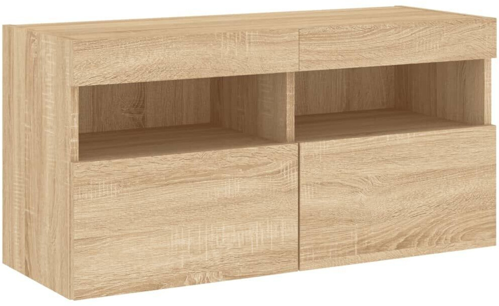vidaXL TV cabinet with LED 80x30x40 cm Sonoma Oak
