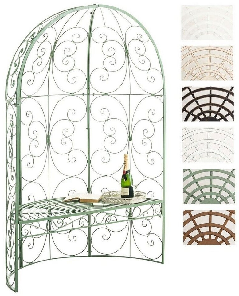 CLP Arche de jardin demi-lune avec banc vert
