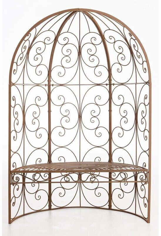 CLP Arche de jardin demi-lune avec banc marron