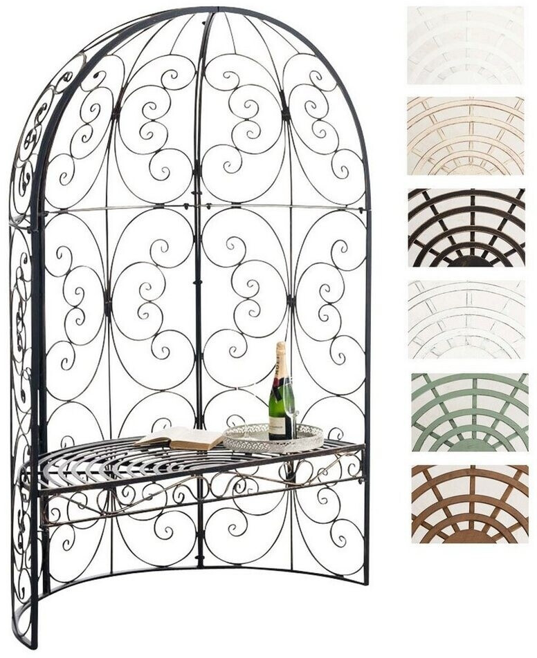 CLP Arche de jardin demi-lune avec banc bronze