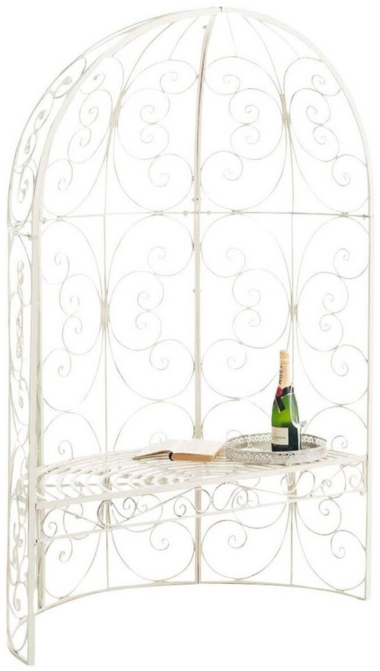 CLP Arche de jardin demi-lune avec banc crème