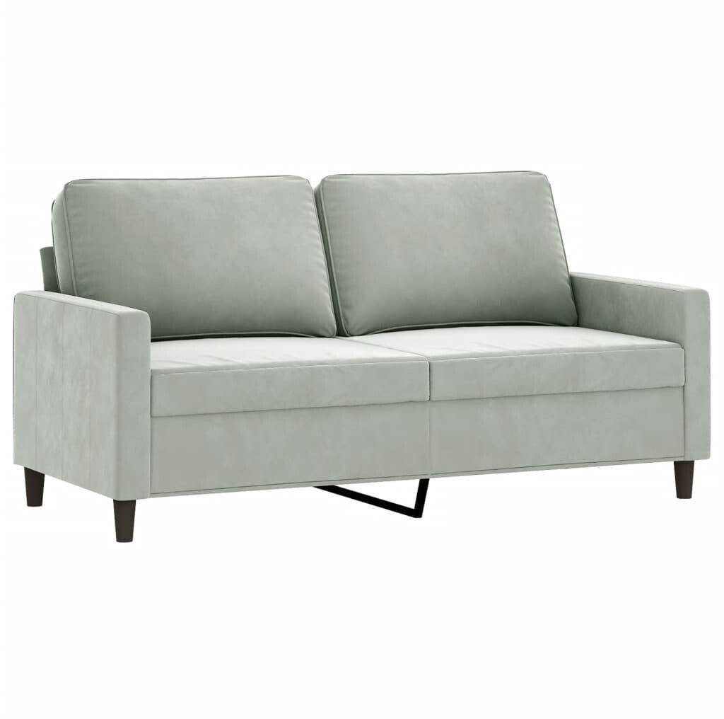 vidaXL Sofa 158x77x80 cm light grey velvet