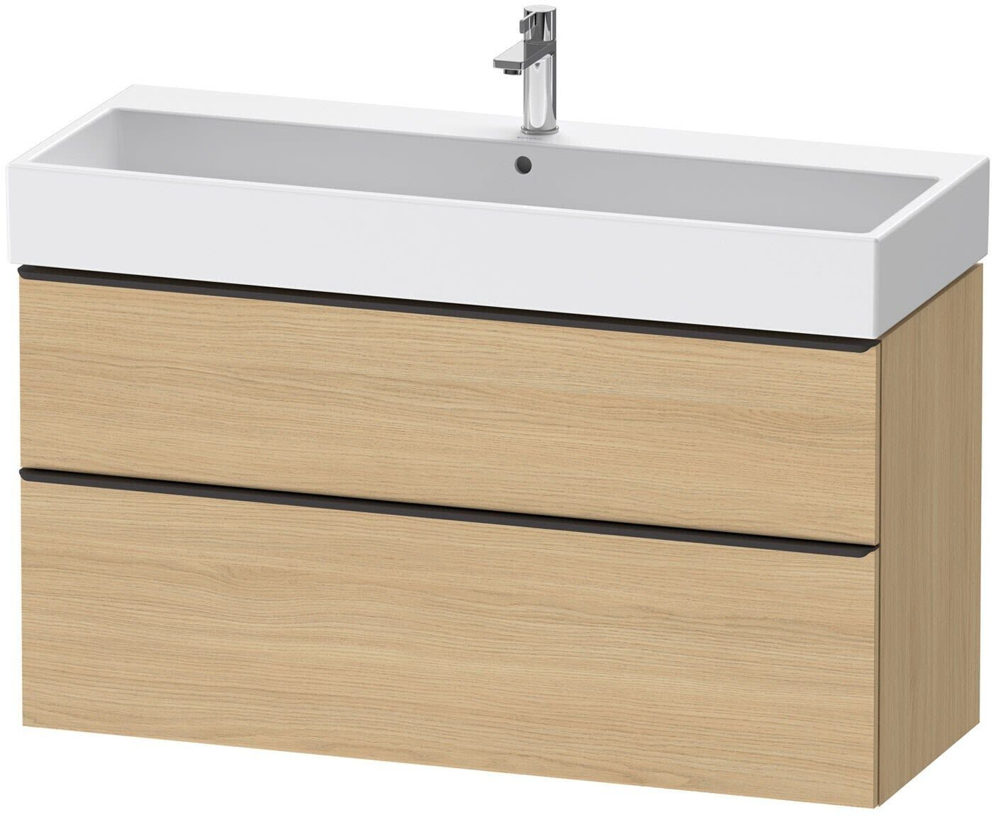 Duravit D-Neo 118.4x62.5cm 2 pull-out handle diamond black (DE43750BD300000)