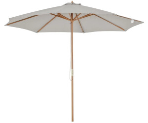 Outsunny Wooden parasol 300x300x250cm gray