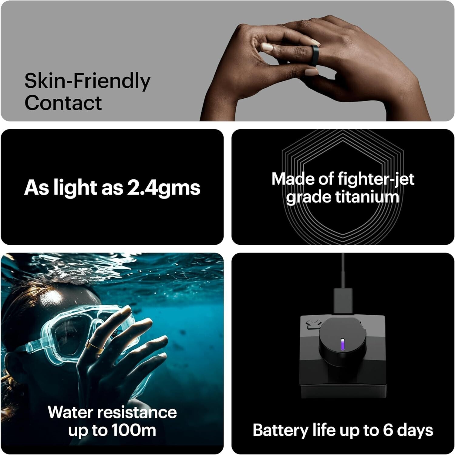 Ultrahuman Ring AIR Space Silver 14