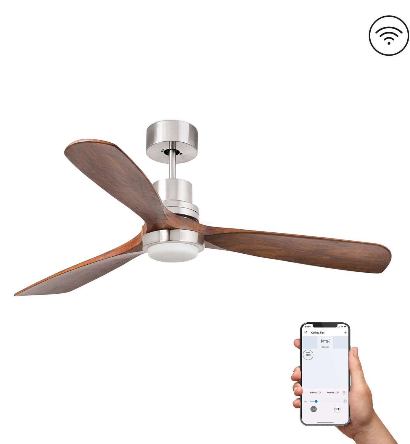 Faro Barcelona LANTAU L LED Smart nickel mat