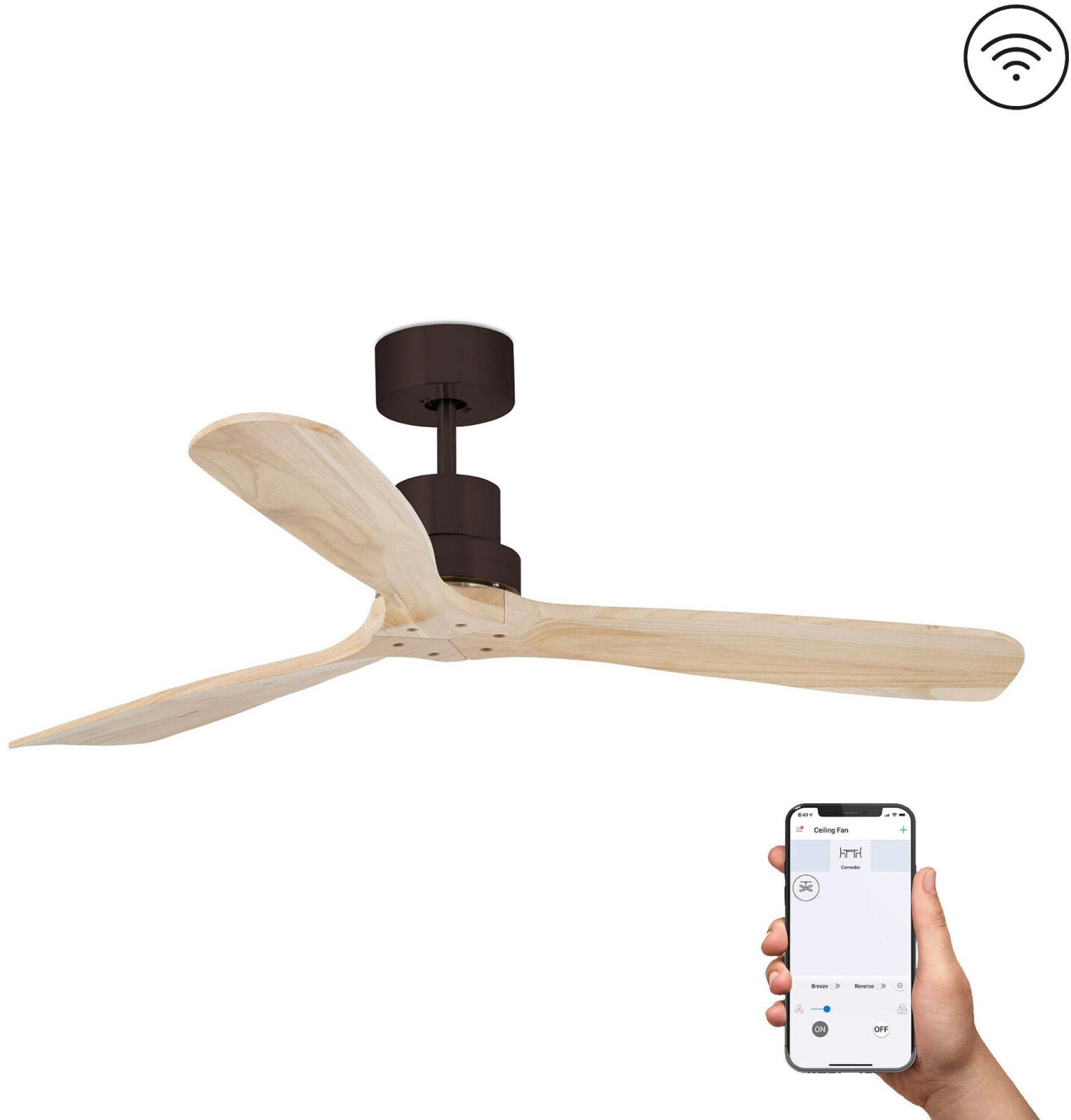 Faro Barcelona LANTAU L Smart marron/pin