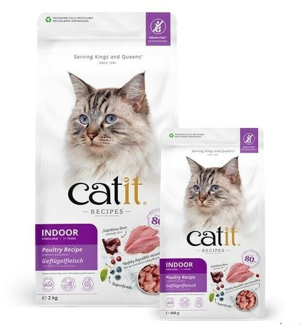 Catit Recipes Adult Indoor/Sterilised Poultry Recipe Cat Food 2 kg