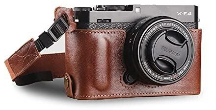 MegaGear Ever Ready Real Leather Camera Halfcase with Carrying Case for Fujifilm X-E4 Brown