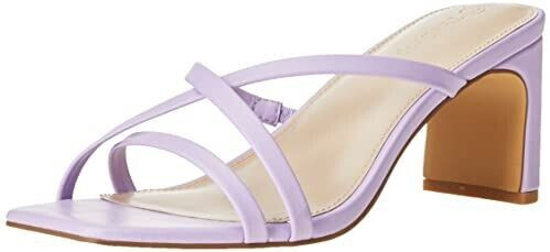 The Drop Amelie Strappy Sandals with Heel and Square Toe lavender
