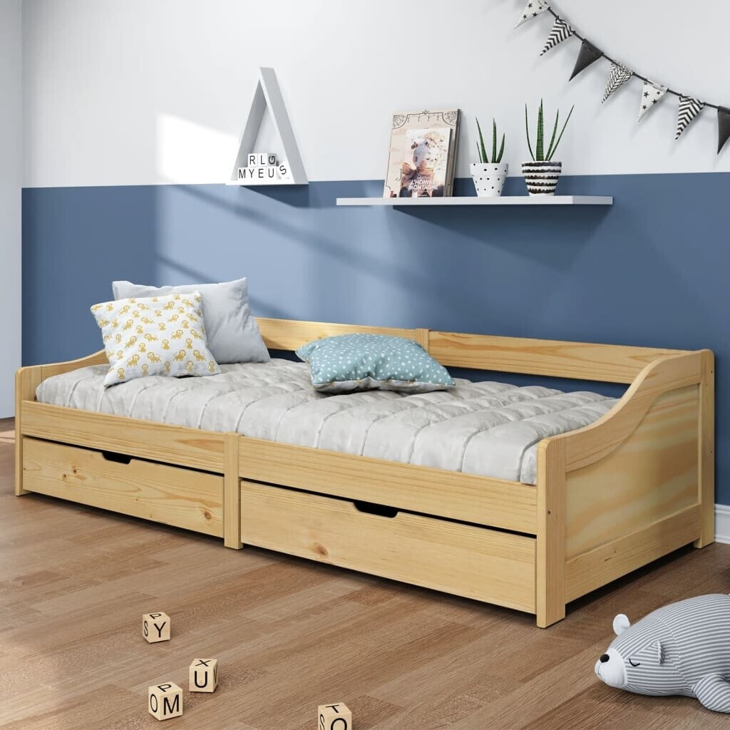 vidaXL Day bed with 2 drawers IRUN 90x200cm (3185209)