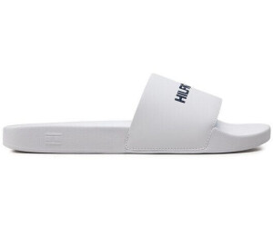 Black and white tommy hilfiger slides new arrivals
