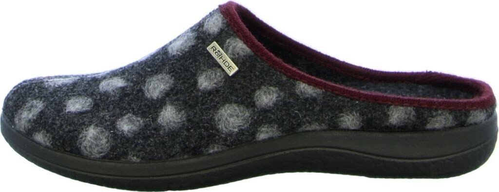 Rohde Felt Slipper with cute dots Bari 6551 grey