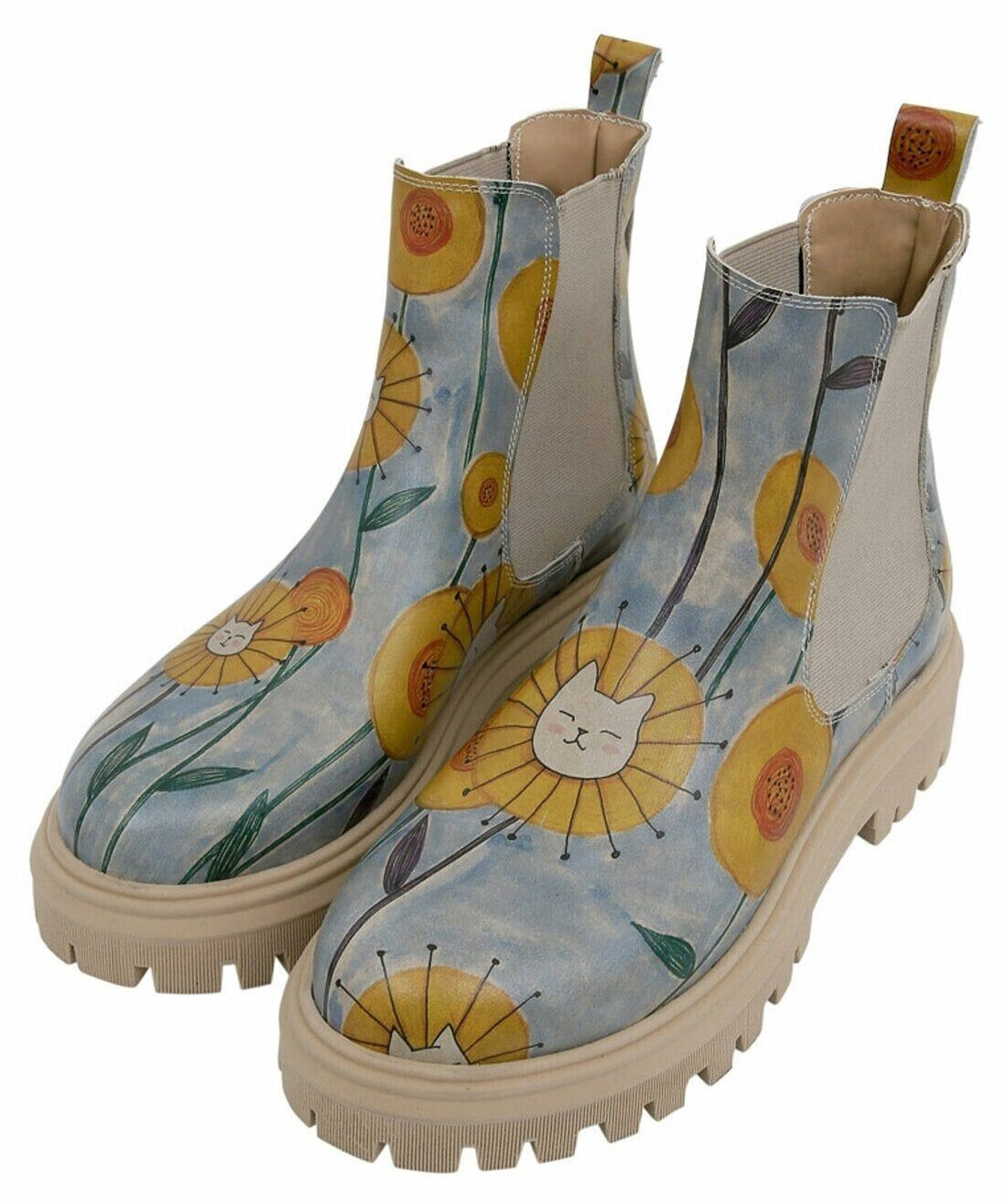 DOGO Cat Flower Chelseaboots blue