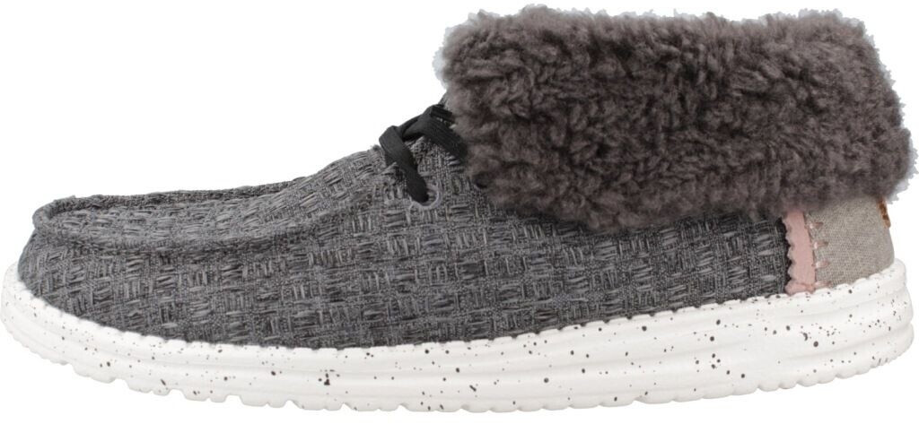 Dude Wendy Fold Stitch Cozy Shoes grey
