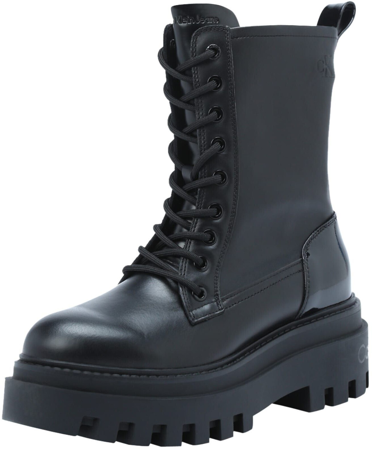 Calvin Klein Chunky Laceup Lth Mg Sat YW0YW01285 Triple Black 0GT black