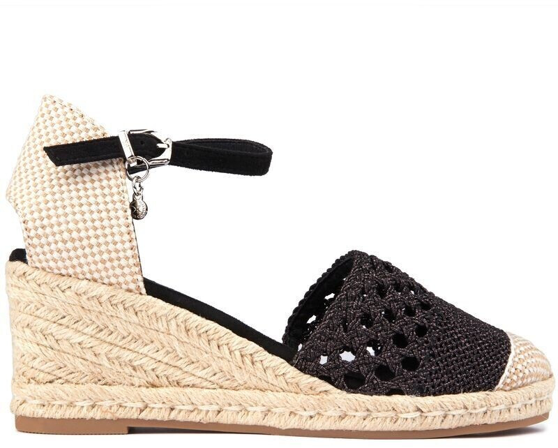 XTI Block Wedge Espadrilles Shoes black