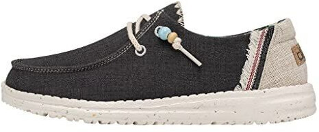 Dude Slipper Wendy Fringe grey Carbon