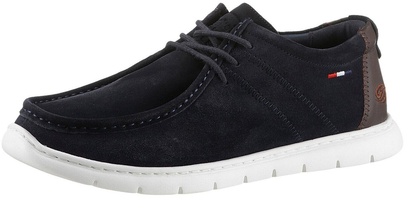 Dockers by Gerli Lace-up shoe Moccasin Half shoe with light sole blue