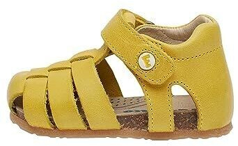 Falcotto ALBY Half-closed Leather Sandals with Dinosaur Print yellow