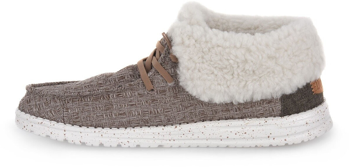 Dude Wendy Fold Stitch Cozy Shoes beige