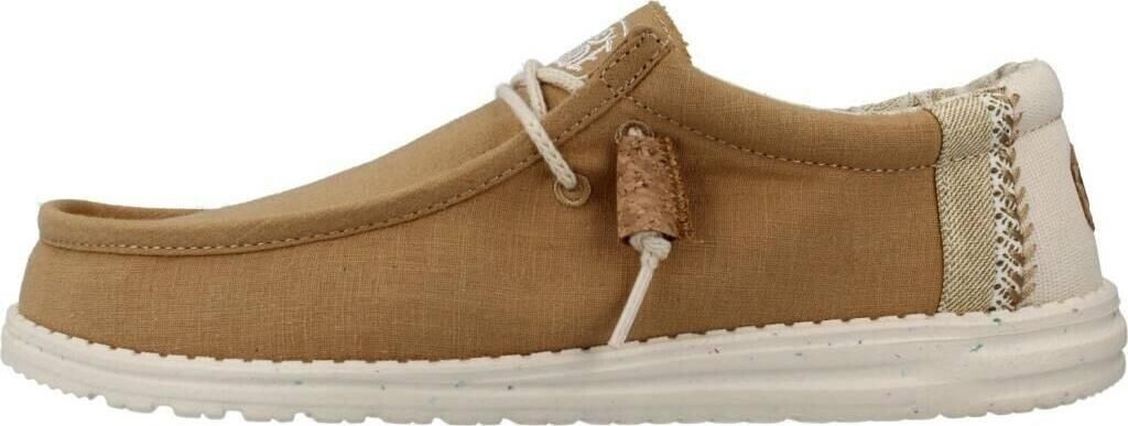 Dude Wally Linen Natural Shoes brown