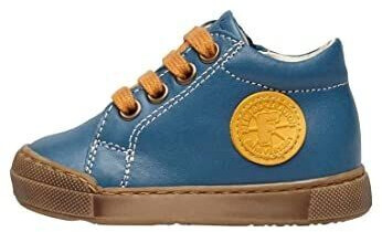 Falcotto ALSTRO zip shoes made of nappa leather patch-light blue azure blue