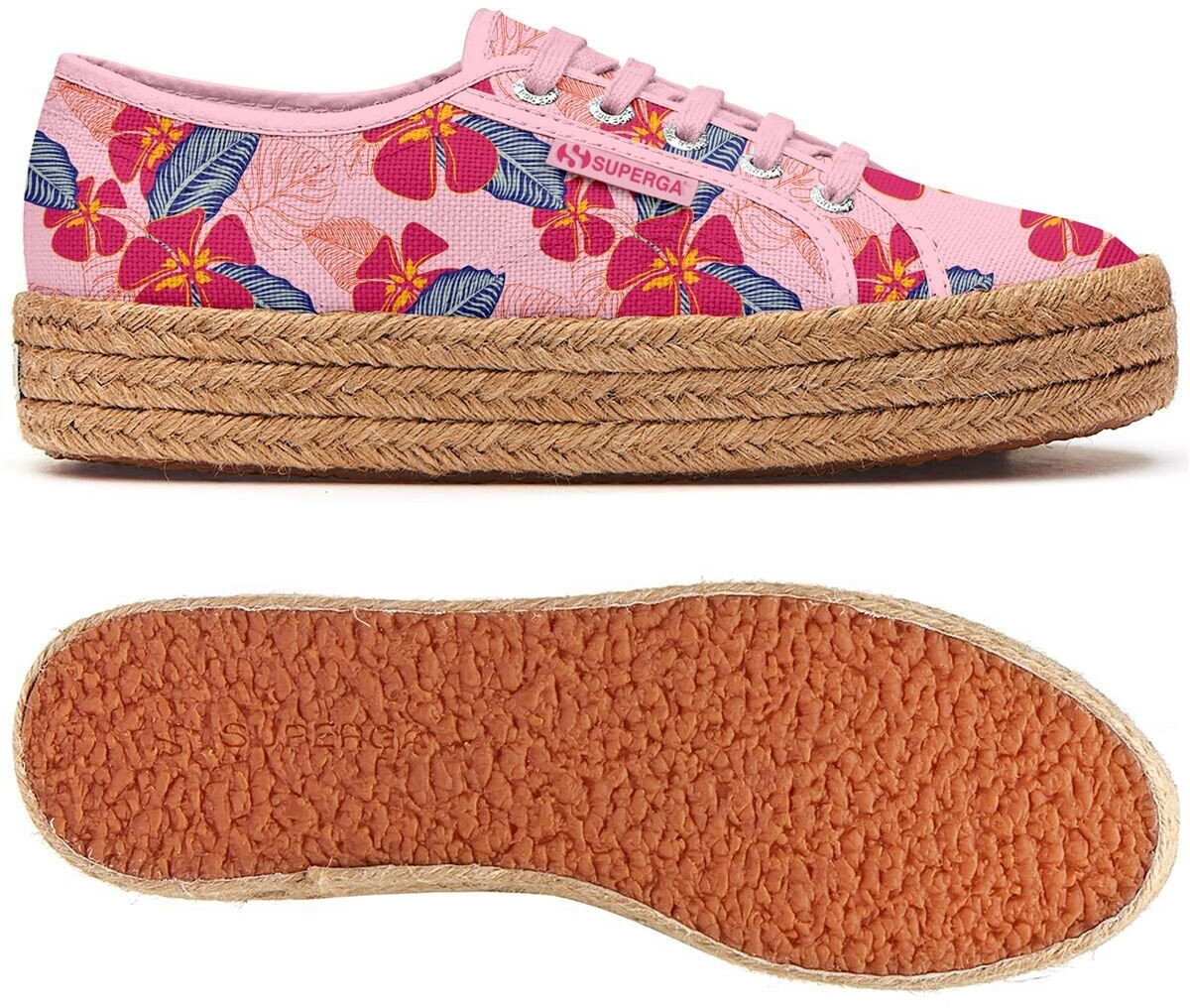 Superga platform corda rosa outlet