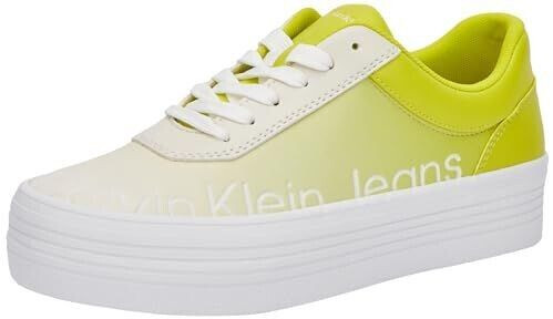 Calvin Klein Platform Sneaker Bold Vulcanized Flatform Low Leather sulphur creamy white