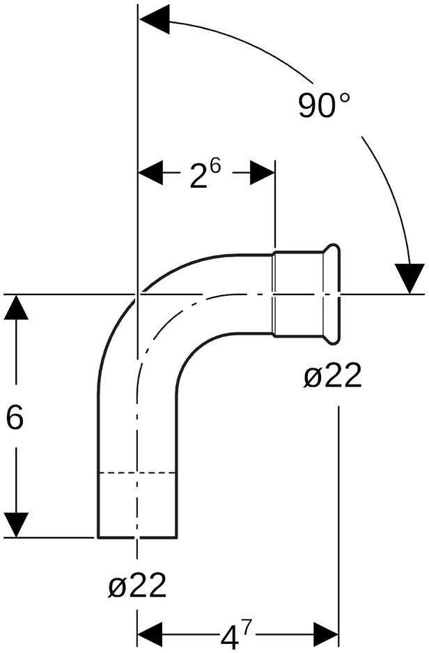 Produktbild von Sourcing Map 90° Kupferrohrbogen – 38 Mm Durchmesser, 1,2 Mm Wandstärke, 2 Stück, Für Klima- Und Wasserinstallationen